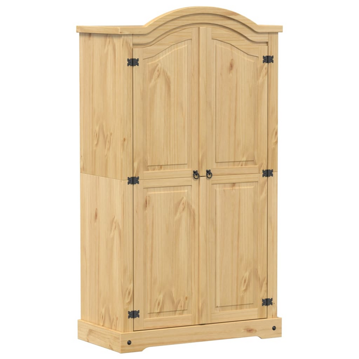 CORONA Wardrobe 102x52x186 cm - Solid Pine Wood, Rustic Design with Ample Storage for Your Bedroom - Premium  from Home Treasures - Just £324.99! Shop now at Home Treasures