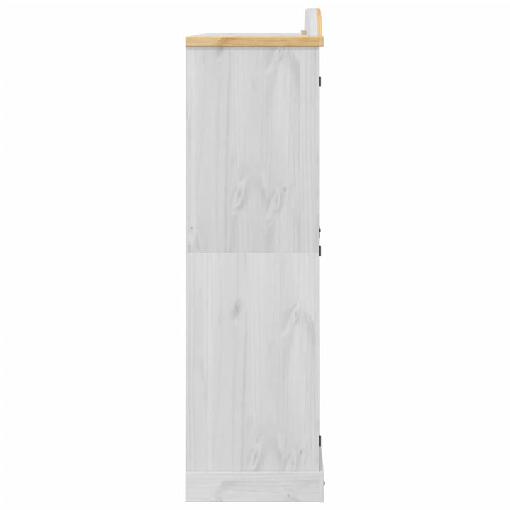 CORONA Wardrobe in White - 151.5x52x186 cm Solid Pine Wood Closet with Ample Storage & Rustic Charm - Premium  from Home Treasures - Just £472.99! Shop now at Home Treasures