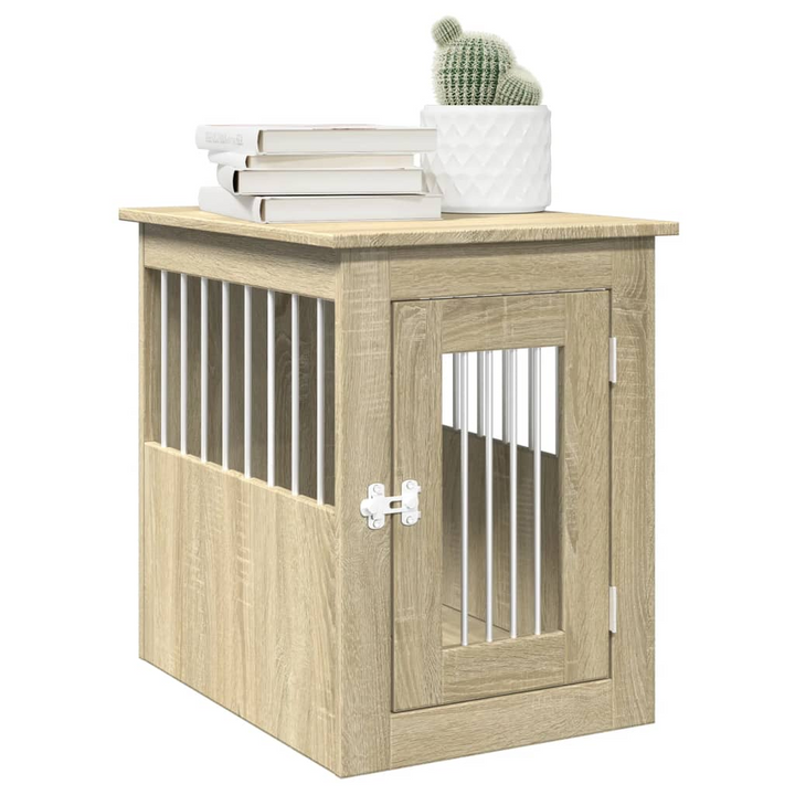 Dog Crate Furniture in Sonoma Oak - Versatile 2-in-1 Pet Kennel and End Table, 45x62x59 cm - Premium  from Home Treasures - Just £65.99! Shop now at Home Treasures