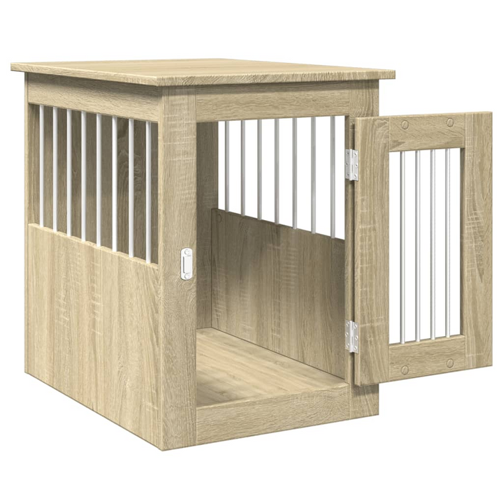 Dog Crate Furniture in Sonoma Oak - Versatile 2-in-1 Pet Kennel and End Table, 45x62x59 cm - Premium  from Home Treasures - Just £65.99! Shop now at Home Treasures