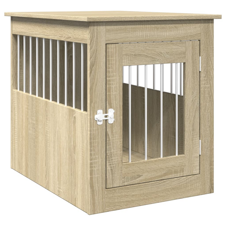 Dog Crate Furniture - Sonoma Oak, 55x75x65 cm, Stylish & Durable Engineered Wood with Steel Wire Windows - Premium  from Home Treasures - Just £92.99! Shop now at Home Treasures