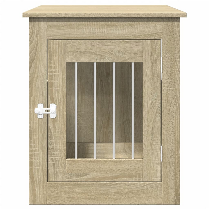 Dog Crate Furniture - Sonoma Oak, 55x75x65 cm, Stylish & Durable Engineered Wood with Steel Wire Windows - Premium  from Home Treasures - Just £92.99! Shop now at Home Treasures