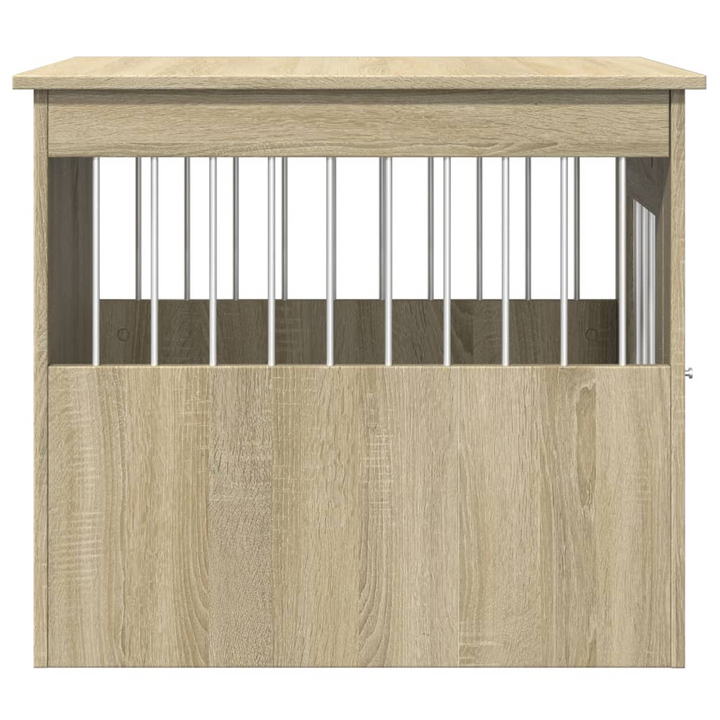 Dog Crate Furniture - Sonoma Oak, 55x75x65 cm, Stylish & Durable Engineered Wood with Steel Wire Windows - Premium  from Home Treasures - Just £92.99! Shop now at Home Treasures