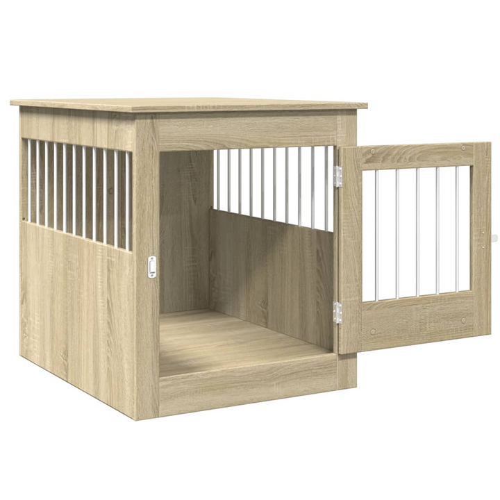 Dog Crate Furniture in Sonoma Oak - Stylish 2-in-1 Dog Cage and End Table, 64.5x80x71 cm Engineered Wood - Premium  from Home Treasures - Just £100.99! Shop now at Home Treasures