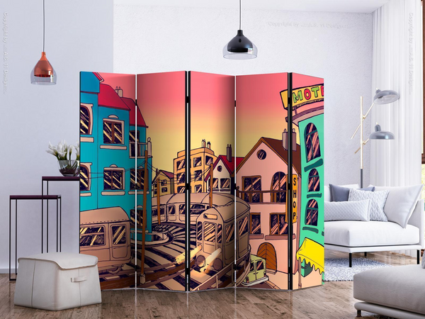 Interior Divider - Morning in a City | Modern Room Dividers | Stylish Interior Decoration - Premium  from Home Treasures - Just £197.99! Shop now at Home Treasures