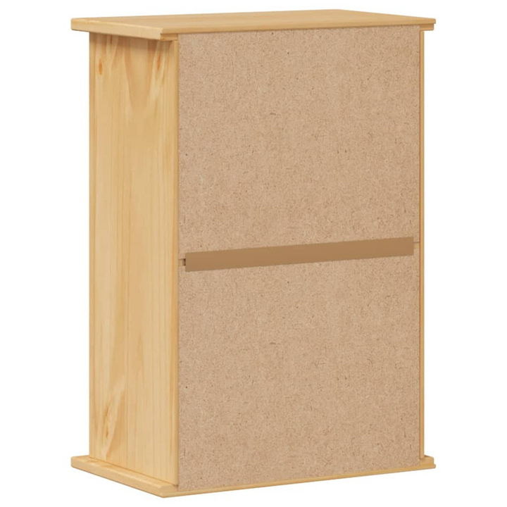 CORONA Bathroom Wall Cabinet - 45x27x64.5 cm | Solid Pine Wood with Glass Door | Honey Wax Finish - Premium  from Home Treasures - Just £62.99! Shop now at Home Treasures