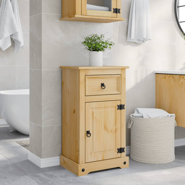 CORONA Solid Pine Wood Bathroom Cabinet 45x33x80 cm - Stylish & Durable Storage Solution - Premium  from Home Treasures - Just £81.99! Shop now at Home Treasures