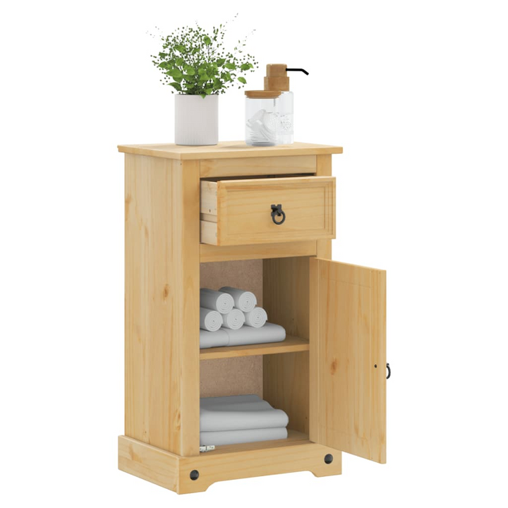 CORONA Solid Pine Wood Bathroom Cabinet 45x33x80 cm - Stylish & Durable Storage Solution - Premium  from Home Treasures - Just £81.99! Shop now at Home Treasures