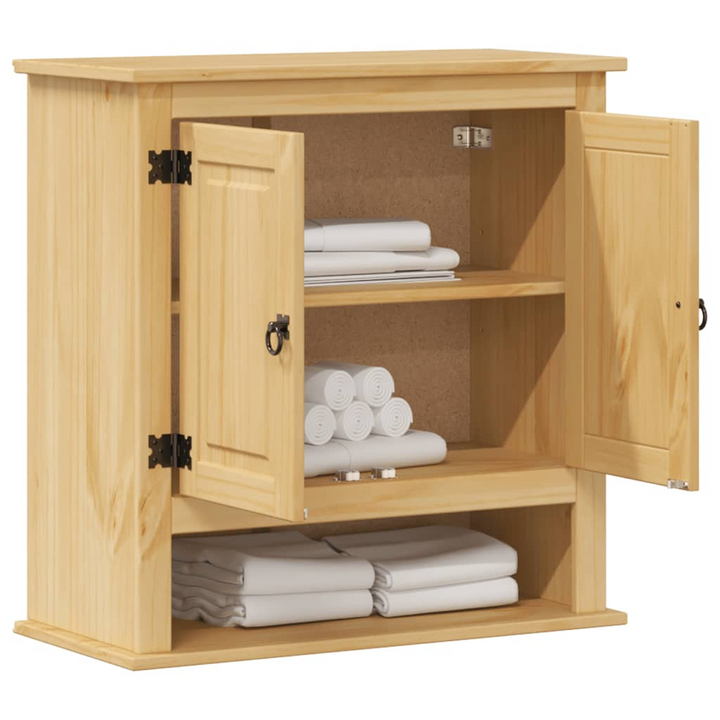 CORONA Bathroom Wall Cabinet - 70x33x71.5 cm | Solid Pine Wood | Rustic Charm & Ample Storage - Premium  from Home Treasures - Just £96.99! Shop now at Home Treasures