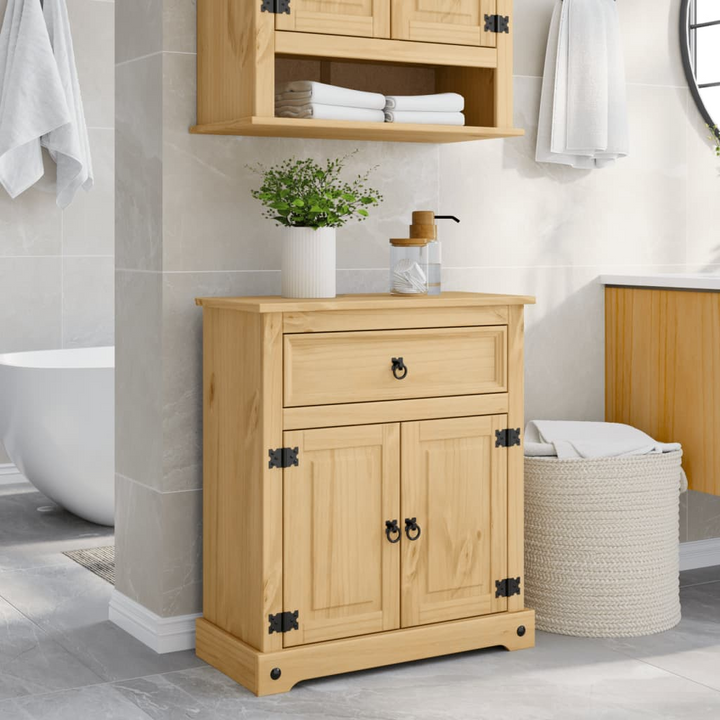 CORONA Bathroom Cabinet 70x33x80 cm | Solid Pine Wood | Rustic & Durable Storage Solution - Premium  from Home Treasures - Just £114.99! Shop now at Home Treasures