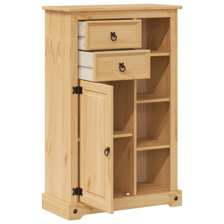 CORONA Solid Wood Pine Bathroom Cabinet 70x33x110 cm - Stylish and Durable Storage Solution - Premium  from Home Treasures - Just £143.99! Shop now at Home Treasures