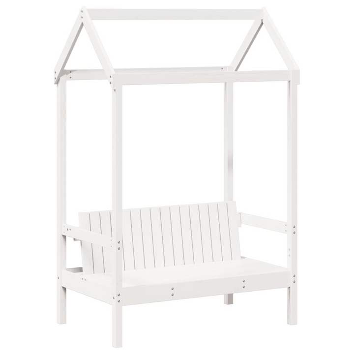 Multi-functional White Wooden Day Bed & Bench Set with Roof - Single Size 90x190 cm - Premium  from Home Treasures - Just £366.99! Shop now at Home Treasures