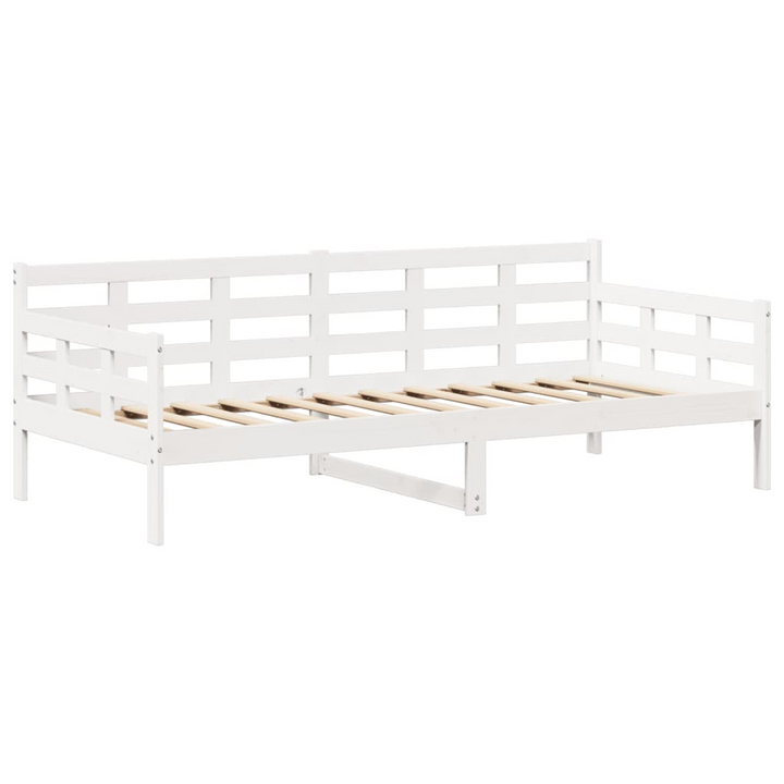 Stylish Wooden Day Bed and Bench Set with Roof - White, 80x200 cm - No Mattress - Premium  from Home Treasures - Just £363.99! Shop now at Home Treasures