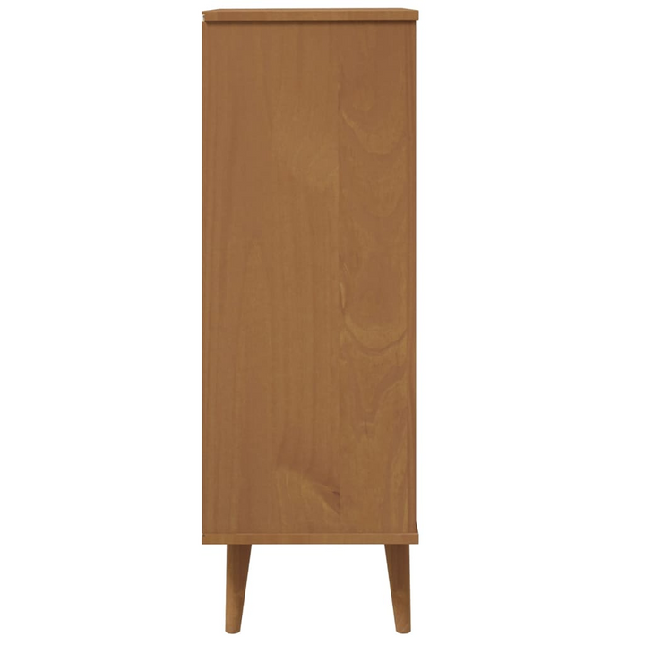 MOLDE Solid Wood Pine Shoe Cabinet - Brown, UV Varnish Finish, Ample Storage, 59.5x35x103 cm - Premium  from Home Treasures - Just £135.99! Shop now at Home Treasures