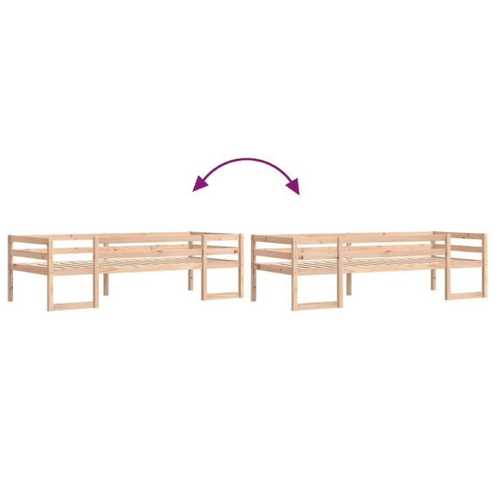 Children's Pine Wood Bed Frame - 80x200 cm, Solid & Sturdy Design for Children - Premium  from Home Treasures - Just £115.99! Shop now at Home Treasures