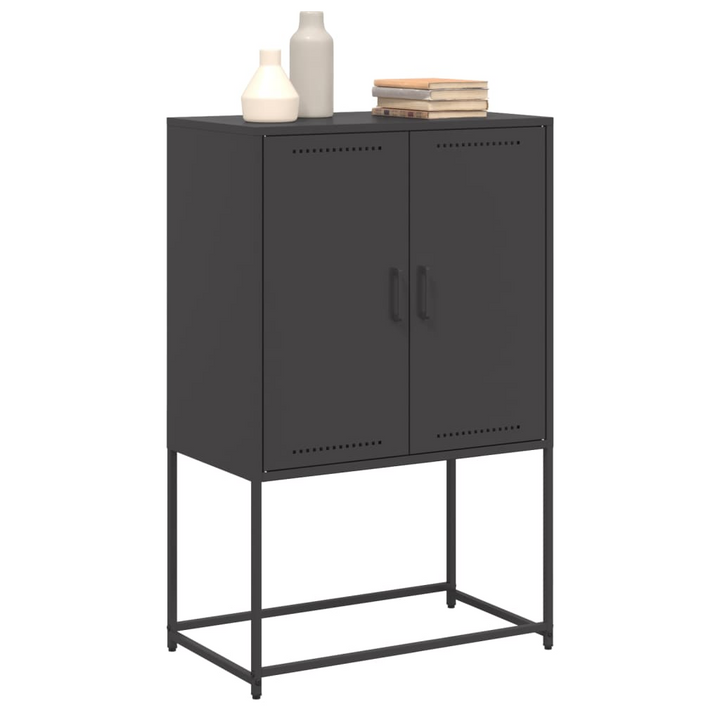 Industrial Highboard in Black Steel, 68.5x38.5x107 cm | Ample Storage for Living Room & Bedroom - Premium  from Home Treasures - Just £102.99! Shop now at Home Treasures