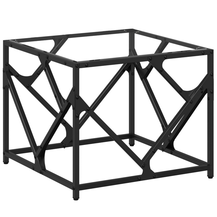 Modern Coffee Table with Transparent Glass Top, 50x50x41 cm, Steel Frame - Stylish and Durable Living Room Centerpiece - Premium  from Home Treasures - Just £45.99! Shop now at Home Treasures