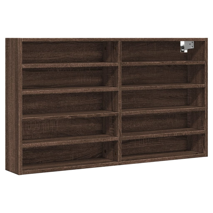 Brown Oak Vitrine Cabinet - Sleek & Versatile Storage Solution - 100x15x58 cm - Premium  from Home Treasures - Just £56.99! Shop now at Home Treasures