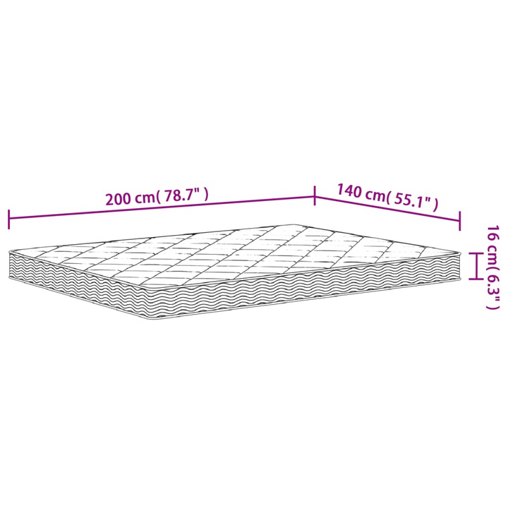 Medium Soft Foam Mattress 140x200 cm - Ultimate Comfort and Longevity - Sleep Like Never Before - Premium  from Home Treasures - Just £198.99! Shop now at Home Treasures