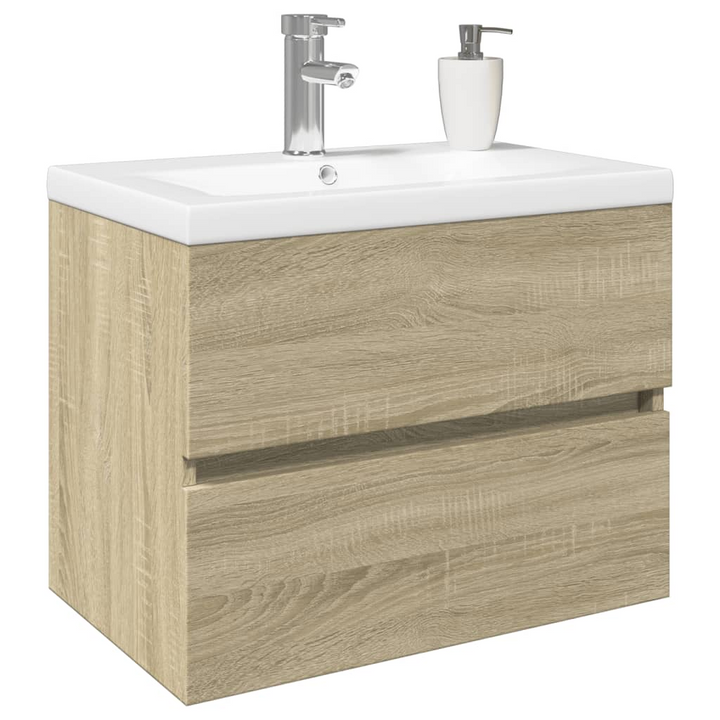 Elegant 2 Piece Bathroom Furniture Set - Ceramic Basin & Engineered Wood Cabinet - Premium  from Home Treasures - Just £237.99! Shop now at Home Treasures