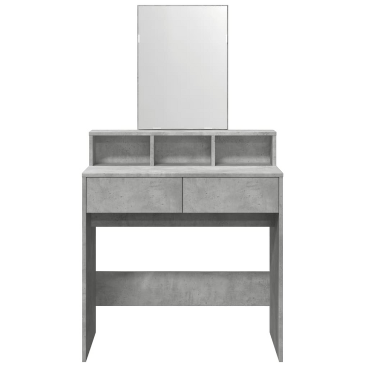 Stylish Dressing Table with Mirror - Concrete Grey, 80x41x144.5 cm – Ample Storage & Elegant Design - Premium  from Home Treasures - Just £108.99! Shop now at Home Treasures