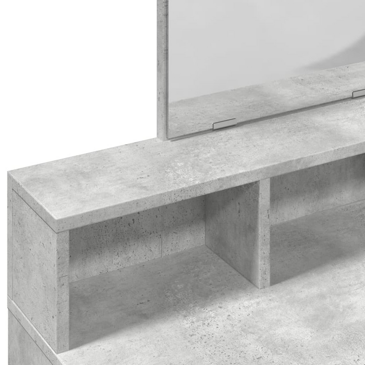 Stylish Dressing Table with Mirror - Concrete Grey, 80x41x144.5 cm – Ample Storage & Elegant Design - Premium  from Home Treasures - Just £108.99! Shop now at Home Treasures