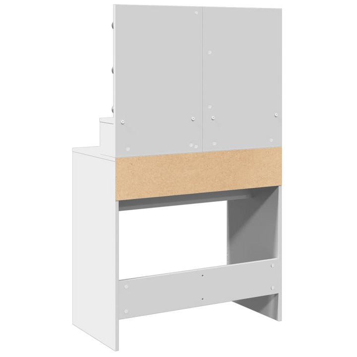 Modern Dressing Table with LED Lights - White, 80x41x134.5 cm | Elegant Vanity Desk with Ample Storage and Mirror - Premium  from Home Treasures - Just £177.99! Shop now at Home Treasures