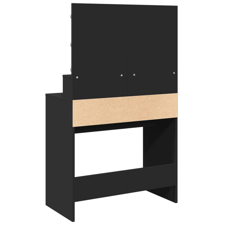 Black LED Dressing Table - Stylish Makeup Vanity with Mirror and Storage, 80x41x134.5 cm - Premium  from Home Treasures - Just £154.99! Shop now at Home Treasures