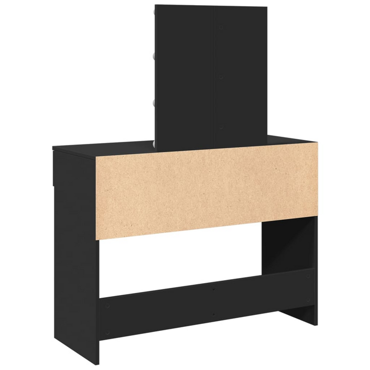 Black Dressing Table with LED Lights & Mirror - 100x40x130 cm - Stylish Makeup Vanity with Drawers - Premium  from Home Treasures - Just £130.99! Shop now at Home Treasures