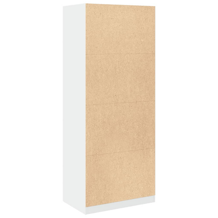 Stylish & Durable White Wardrobe - 80x50x200 cm | Engineered Wood with Ample Storage - Premium  from Home Treasures - Just £165.99! Shop now at Home Treasures