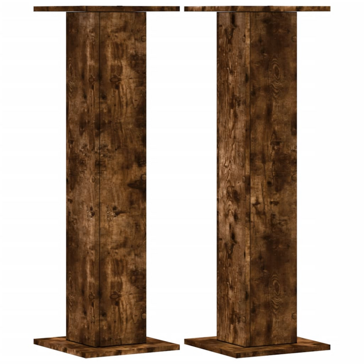 Speaker Stands - Set of 2, Smoked Oak Finish, 30x30x95 cm, Engineered Wood - Enhance Your Audio Experience - Premium  from Home Treasures - Just £76.99! Shop now at Home Treasures