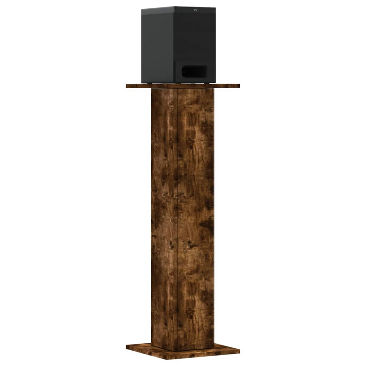 Speaker Stands - Set of 2, Smoked Oak Finish, 30x30x95 cm, Engineered Wood - Enhance Your Audio Experience - Premium  from Home Treasures - Just £76.99! Shop now at Home Treasures