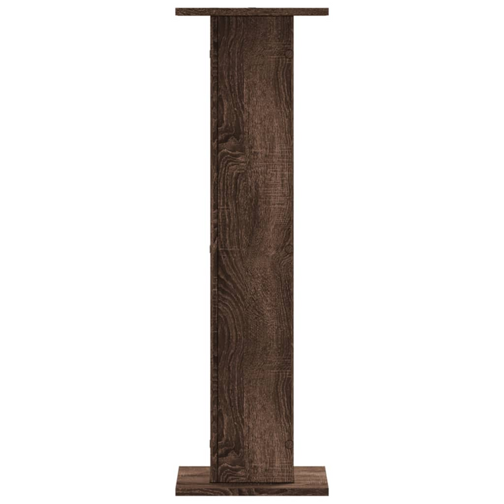 Stylish Brown Oak Speaker Stands, Set of 2, 95 cm Height - Durable Engineered Wood with Hollow Design - Premium  from Home Treasures - Just £82.99! Shop now at Home Treasures