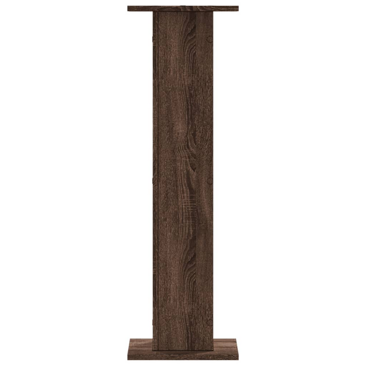 Stylish Brown Oak Speaker Stands, Set of 2, 95 cm Height - Durable Engineered Wood with Hollow Design - Premium  from Home Treasures - Just £82.99! Shop now at Home Treasures