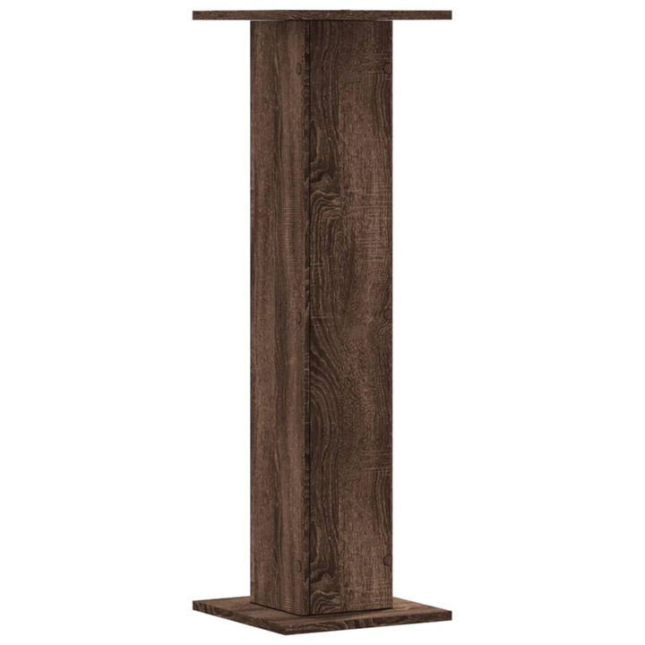 Stylish Brown Oak Speaker Stands, Set of 2, 95 cm Height - Durable Engineered Wood with Hollow Design - Premium  from Home Treasures - Just £82.99! Shop now at Home Treasures