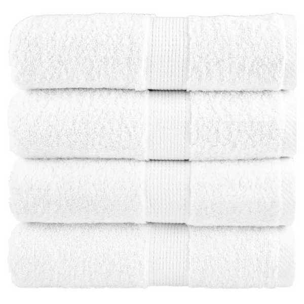 SOLUND Premium Soap Towels, Set of 4, White, 30x30cm, 600gsm - Ultra-Soft, Highly Absorbent, 100% Cotton, OEKO-TEX Certified - Premium  from Home Treasures - Just £17.99! Shop now at Home Treasures