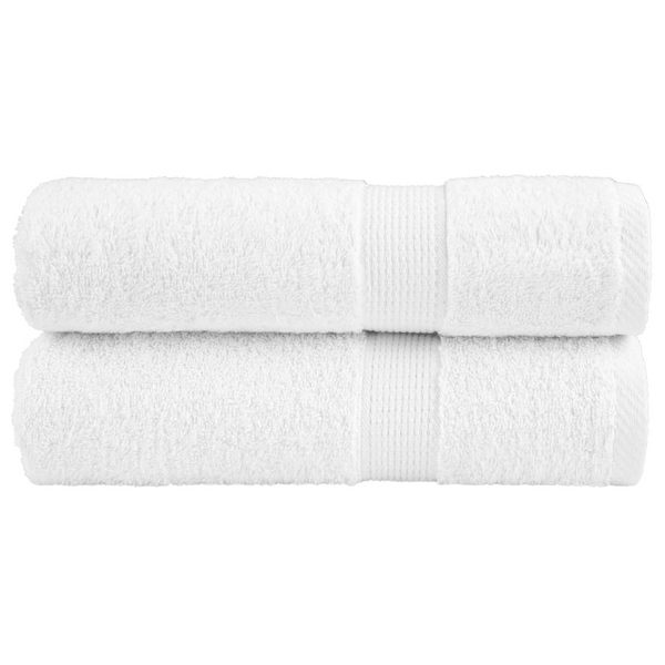 SOLUND Premium Hand Towels, Set of 2 - Soft, Absorbent, 100% Cotton, 600gsm, White, 50x100cm - Premium  from Home Treasures - Just £20.99! Shop now at Home Treasures