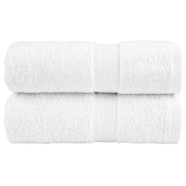 SOLUND Premium Guest Towels, Set of 2 - Soft & Absorbent 100% Cotton Towels, White 30x50cm, 600gsm - Perfect for Home, Gym & Spa - Premium  from Home Treasures - Just £16.99! Shop now at Home Treasures