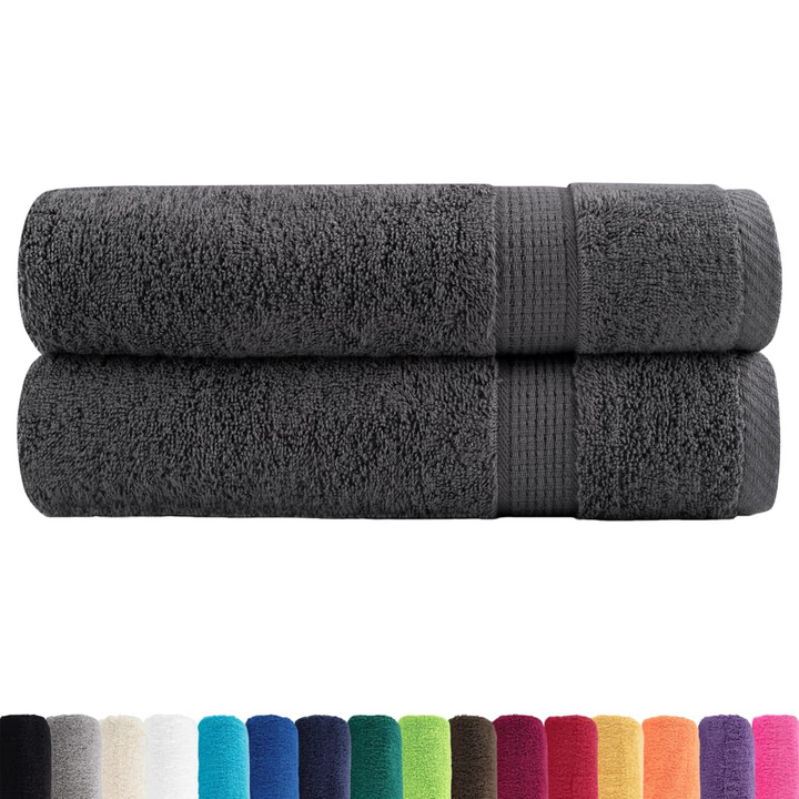 SOLUND Premium Hand Towels, Set of 2, Anthracite, 50x100cm, 600gsm - Ultra Soft & Absorbent, 100% Cotton, OEKO-TEX Certified - Premium  from Home Treasures - Just £23.99! Shop now at Home Treasures