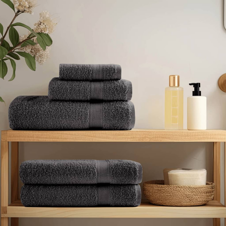 SOLUND Premium Hand Towels, Set of 2, Anthracite, 50x100cm, 600gsm - Ultra Soft & Absorbent, 100% Cotton, OEKO-TEX Certified - Premium  from Home Treasures - Just £23.99! Shop now at Home Treasures