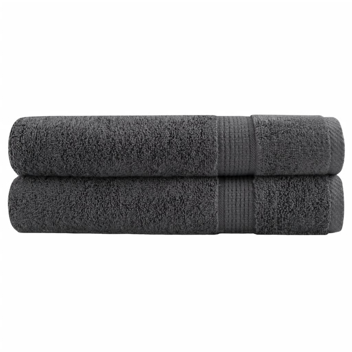 SOLUND Premium Towels, Set of 2, Anthracite, 100x200cm 600gsm - Ultra Soft, Absorbent & Durable 100% Cotton Bath Towels - Premium  from Home Treasures - Just £65.99! Shop now at Home Treasures