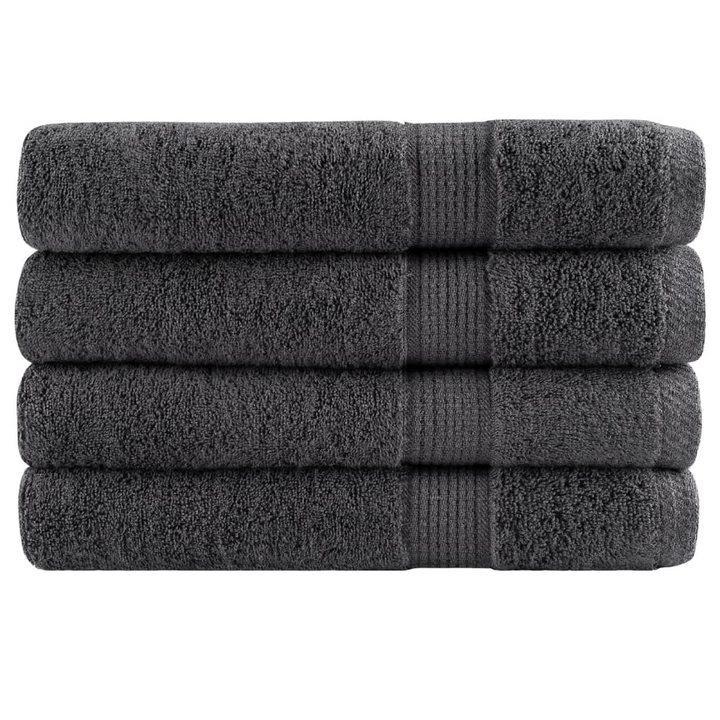 SOLUND Premium Towels, Set of 4 - 100x200cm 600gsm, Luxurious Anthracite Cotton Bath Towels - Premium  from Home Treasures - Just £117.99! Shop now at Home Treasures