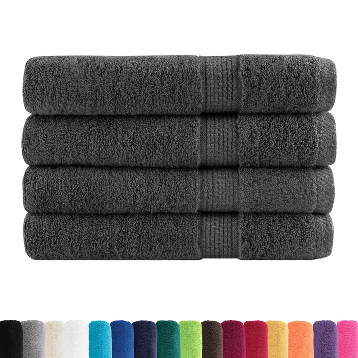 SOLUND Premium Towels, Set of 4 - 100x200cm 600gsm, Luxurious Anthracite Cotton Bath Towels - Premium  from Home Treasures - Just £117.99! Shop now at Home Treasures