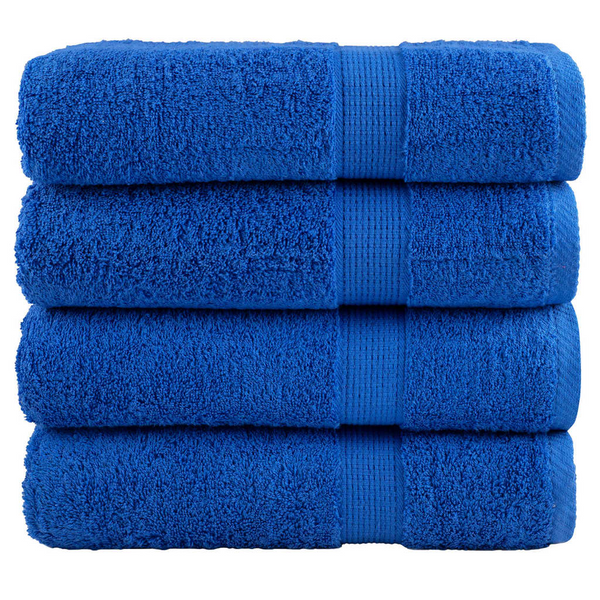 SOLUND Premium Bath Towels, 4-Pack, Ultra-Soft & Absorbent, Blue, 100x150cm, 600gsm - Premium  from Home Treasures - Just £82.99! Shop now at Home Treasures