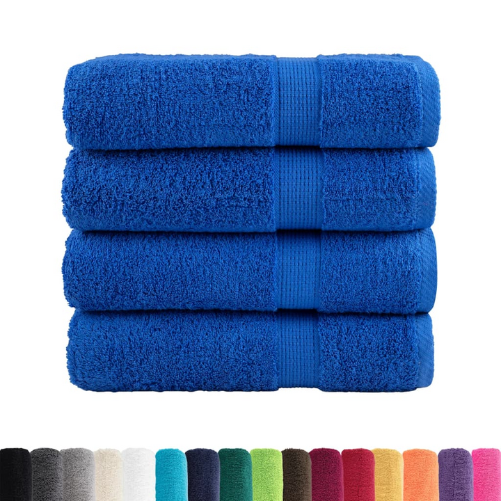 SOLUND Premium Bath Towels, 4-Pack, Ultra-Soft & Absorbent, Blue, 100x150cm, 600gsm - Premium  from Home Treasures - Just £82.99! Shop now at Home Treasures