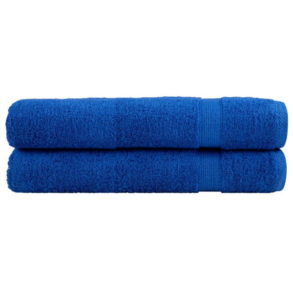 SOLUND Premium Towels, Set of 2 - Ultra Soft, Highly Absorbent 600gsm Cotton, Large 100x200cm, Blue - Premium  from Home Treasures - Just £59.99! Shop now at Home Treasures