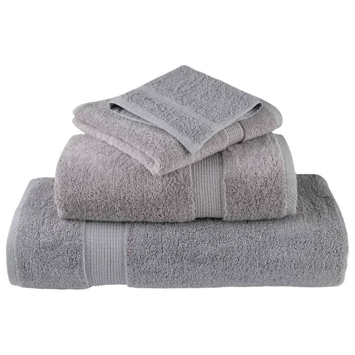 SOLUND Premium Shower Towels Set of 4 - Ultra-Soft & Absorbent, 100% Cotton, Grey, 70x140cm, OEKO-TEX Certified - Premium  from Home Treasures - Just £55.99! Shop now at Home Treasures