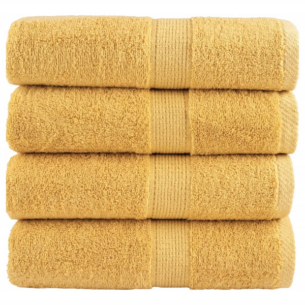 SOLUND Premium in Gold Soap Towels - 4 Pack, 30x30cm, Super Absorbent 600gsm Cotton - Premium  from Home Treasures - Just £15.99! Shop now at Home Treasures