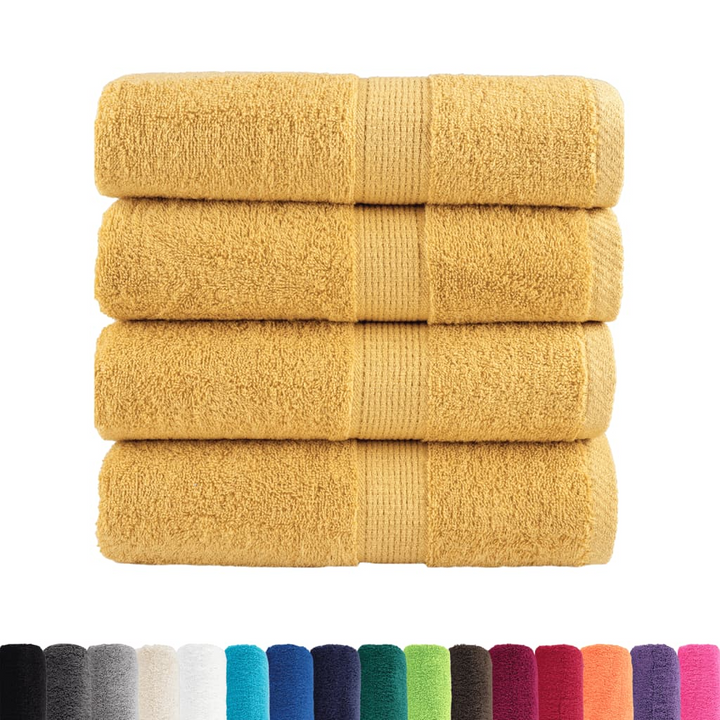 SOLUND Premium in Gold Soap Towels - 4 Pack, 30x30cm, Super Absorbent 600gsm Cotton - Premium  from Home Treasures - Just £15.99! Shop now at Home Treasures