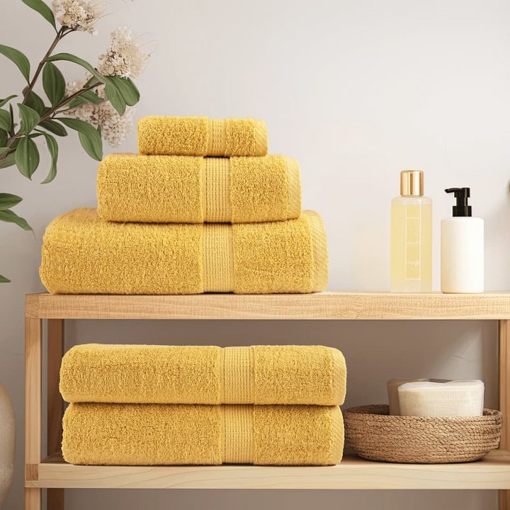 SOLUND Premium in Gold Soap Towels - 4 Pack, 30x30cm, Super Absorbent 600gsm Cotton - Premium  from Home Treasures - Just £15.99! Shop now at Home Treasures